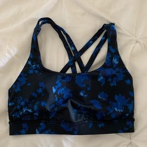 Lululemon Energy Bra - 6 - Blue floral print